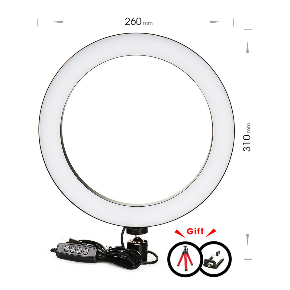 Anel de Luz Fotográfica Profissional (Ring Light) + Tripé Brinde - Frete Grátis - Freeda Shop