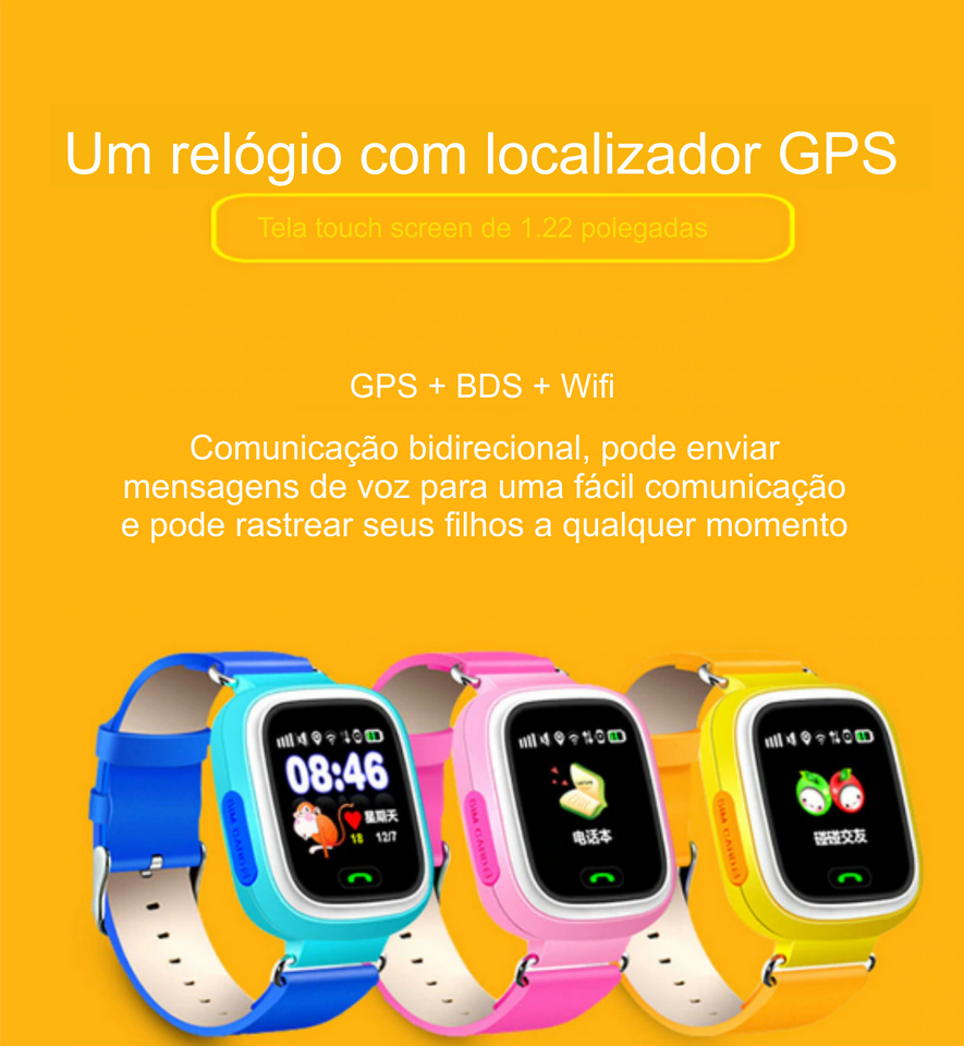 Smartwatch Q90 GPS Rastreador Infantil + Brindes Frete Grátis - Freeda Shop